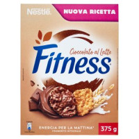 FITNESS Cioccolato al Latte Cereali con frumento e avena integrali e fiocchi al cioccolato 375 g