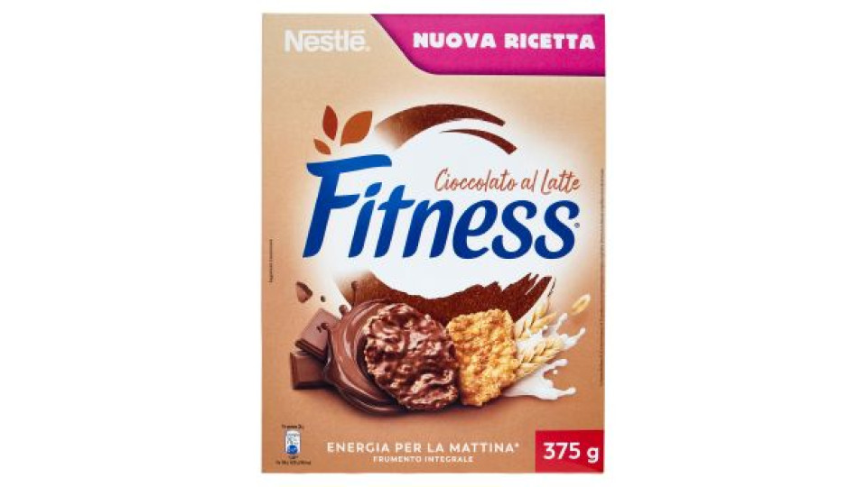 FITNESS Cioccolato al Latte Cereali con frumento e avena integrali e fiocchi al cioccolato 375 g