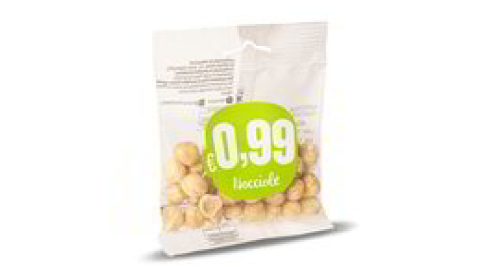Monoporzione di nocciole sgusciate, pelate e tostate