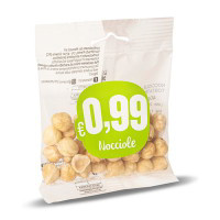 Monoporzione di nocciole sgusciate, pelate e tostate