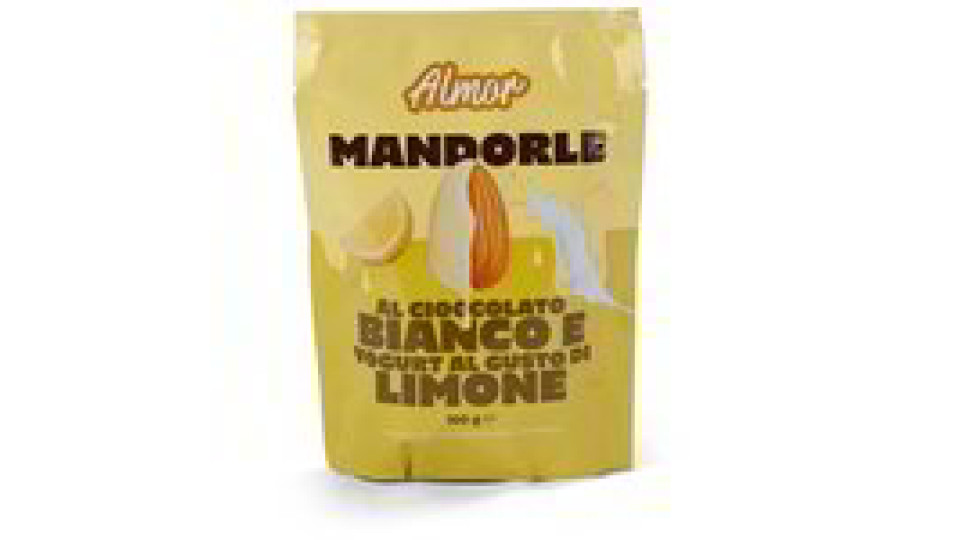 Mandorle al cioccolato bianco e yogurt al gusto di limone
