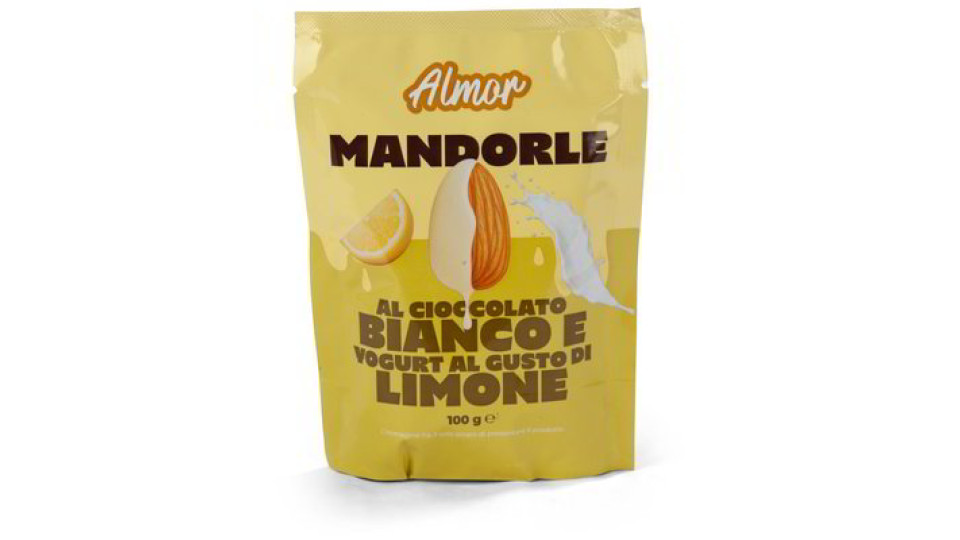 Mandorle al cioccolato bianco e yogurt al gusto di limone