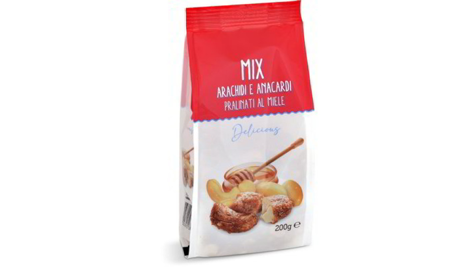 Mix arachidi e anacardi pralinati al miele