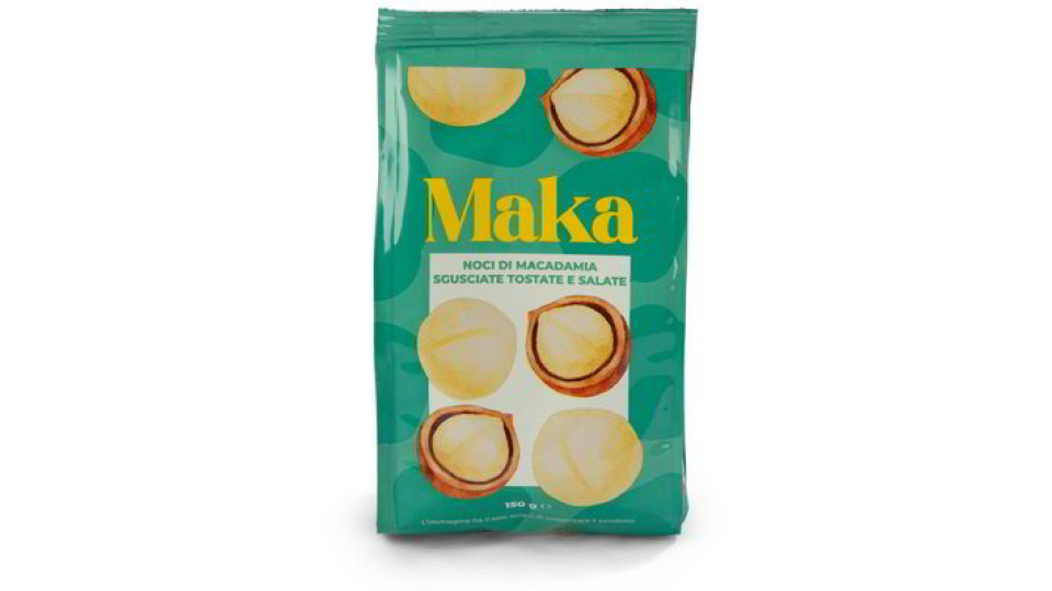 Noci di macadamia sgusciate, tostate e salate