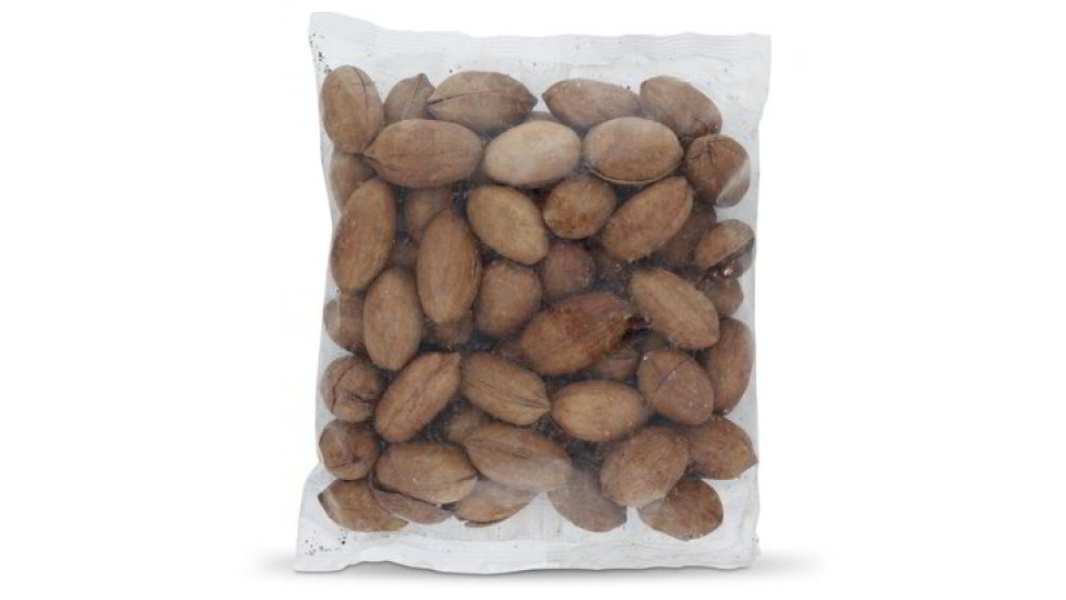 Noci pecan in guscio tostate e salate