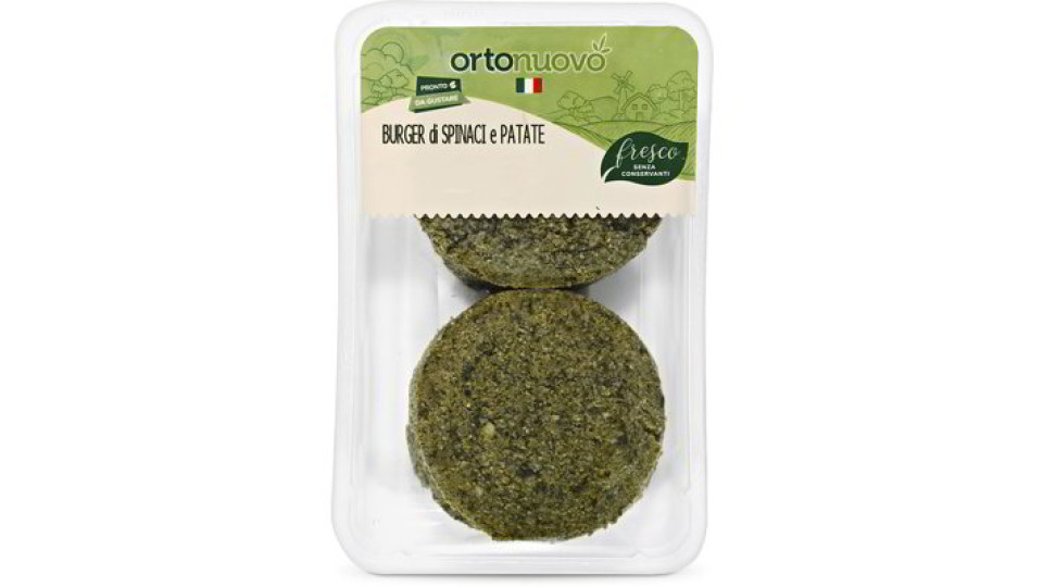 Burger di spinaci e patate