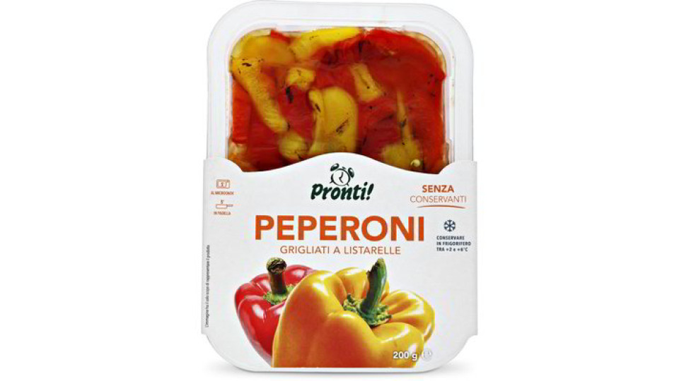 Peperoni grigliati a listarelle