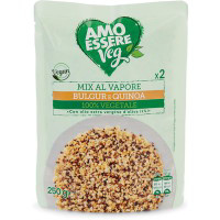Mix al vapore di bulgur e quinoa