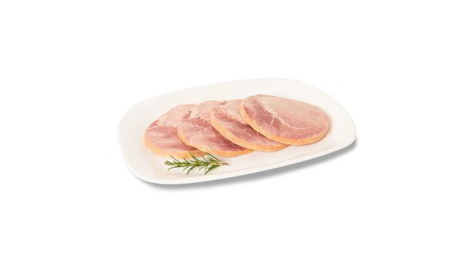 Arista di maiale a fette affumicata e cotta
