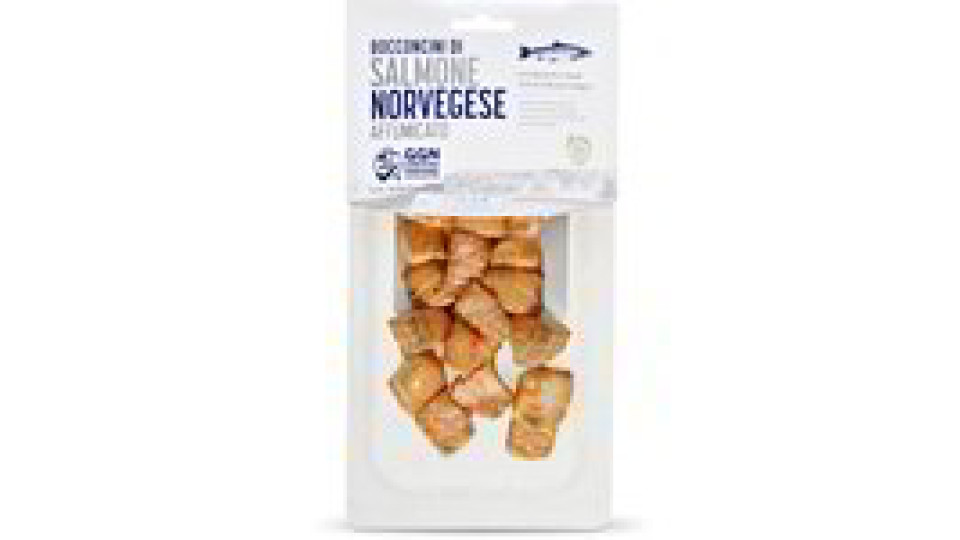 Bocconcini di salmone norvegese affumicato
