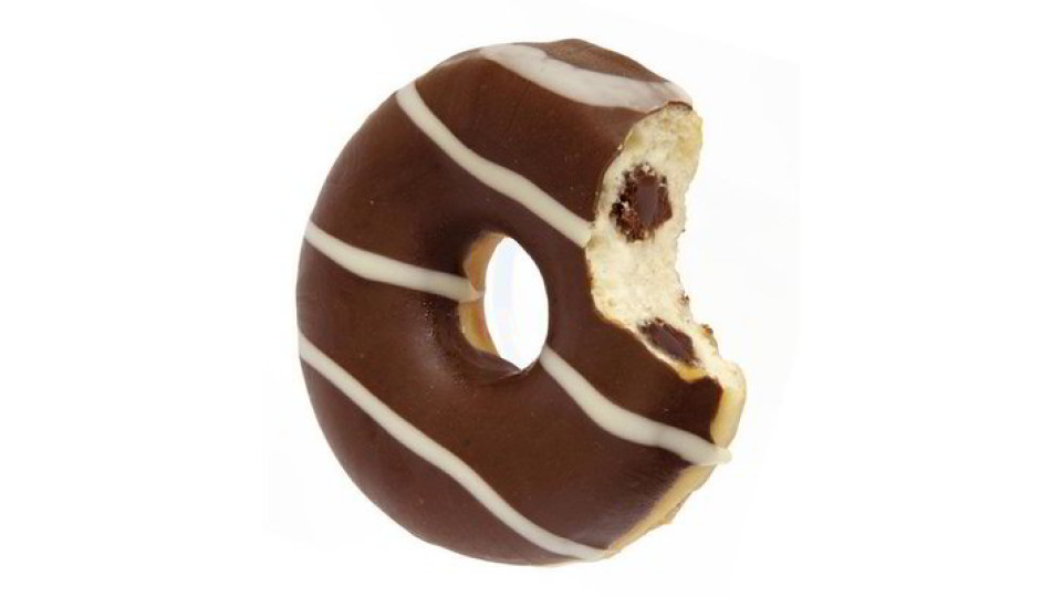 Donut farcito al gusto di cioccolato