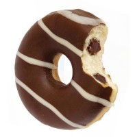 Donut farcito al gusto di cioccolato