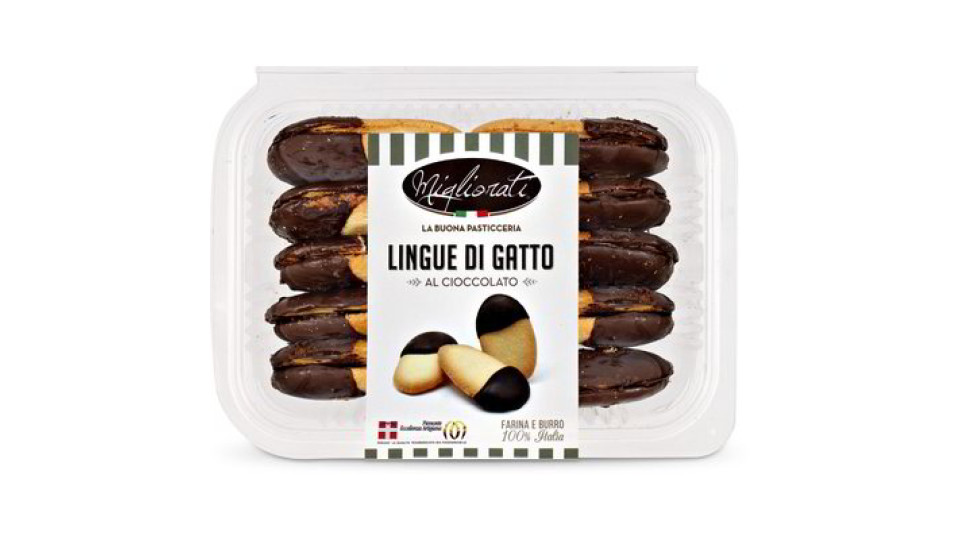 Biscotti "Lingue di gatto" al cioccolato