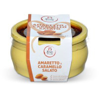 Dessert amaretto e caramello salato