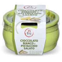 Dessert cioccolato bianco e pistacchio salato