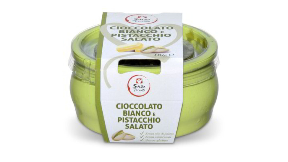 Dessert cioccolato bianco e pistacchio salato
