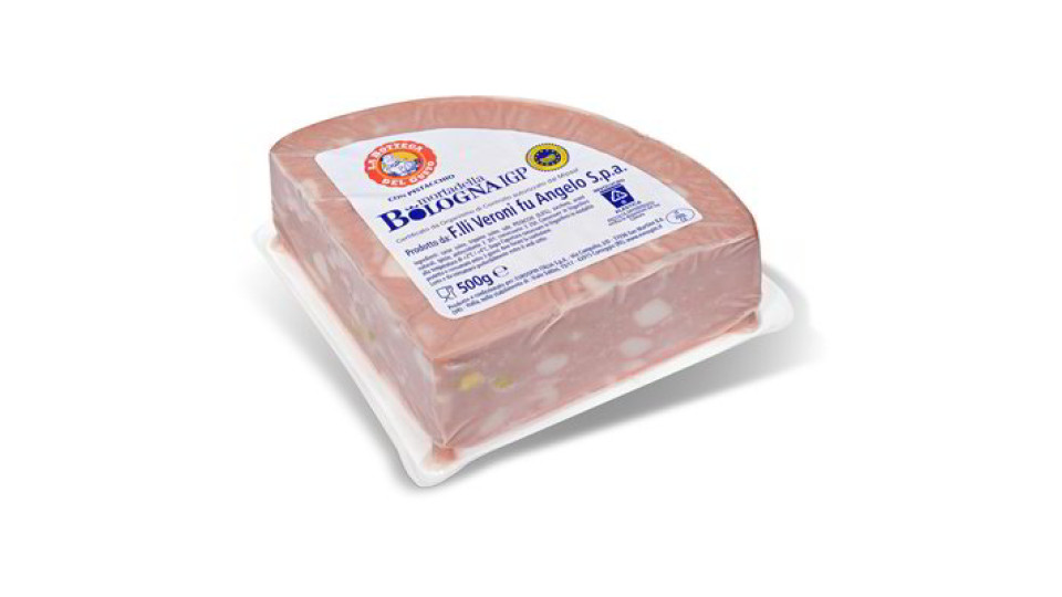 Trancio di mortadella con pistacchio