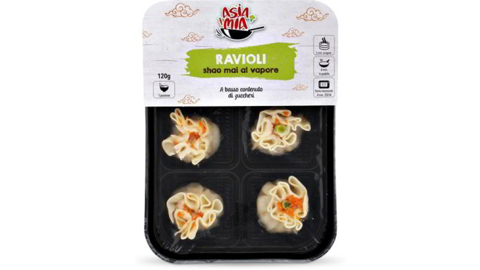 Ravioli shao mai al vapore