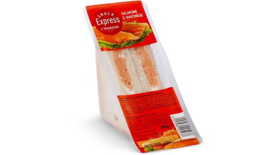 Tramezzini con salmone e maionese 2 pezzi