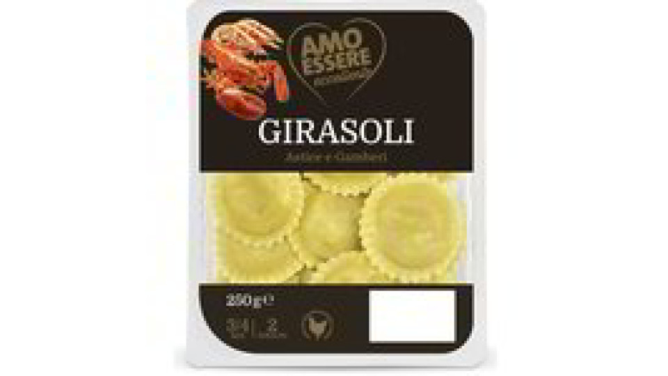 Ravioli girasoli ripieni astice e gamberi