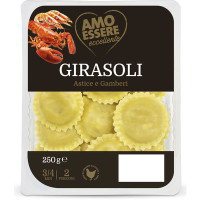 Ravioli girasoli ripieni astice e gamberi