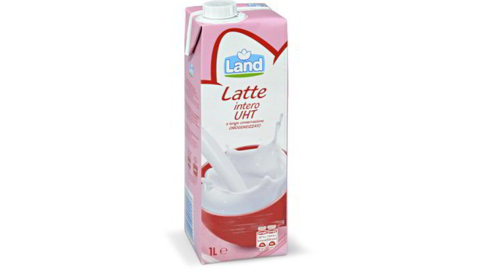 Latte intero UHT a lunga conservazione omogeneizzato