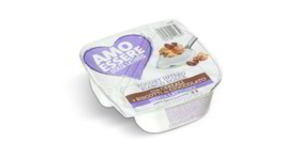 Yogurt intero bianco dolce con cereali e biscotti al cioccolato senza lattosio*