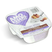 Yogurt intero bianco dolce con cereali e biscotti al cioccolato senza lattosio*