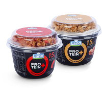 Yogurt proteico con muesli alla nocciola / ai frutti di bosco