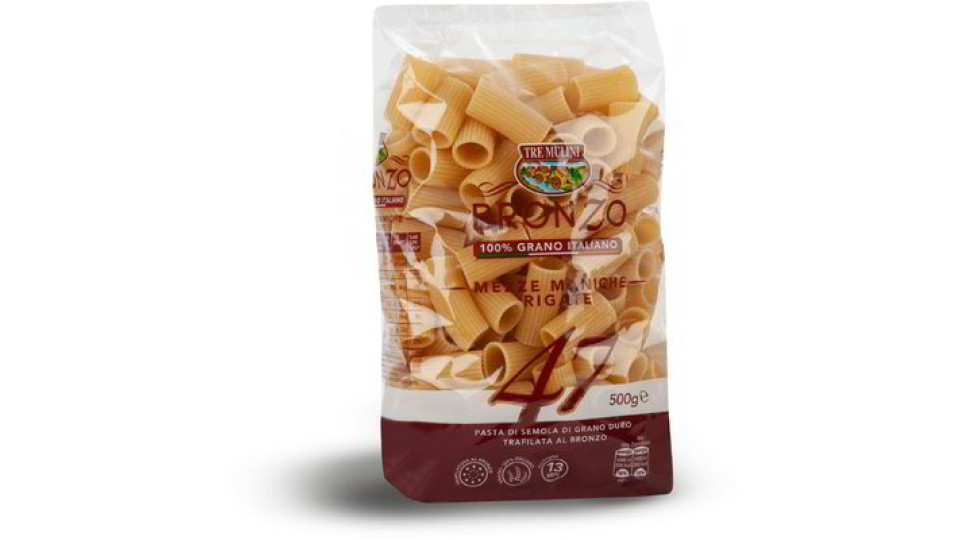Mezze maniche rigate trafilate al bronzo