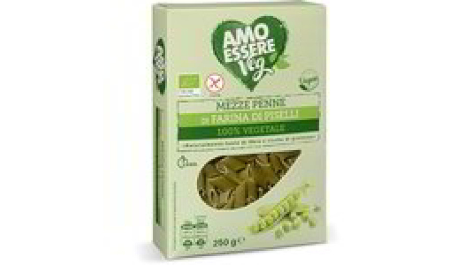 Mezze penne di farina di piselli