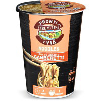 Noodles gusto aglio e gamberetti