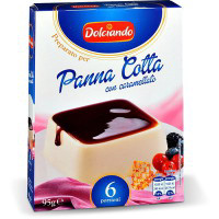 Preparato per panna cotta con caramellato