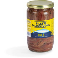 Filetti di acciughe all'olio vegetale