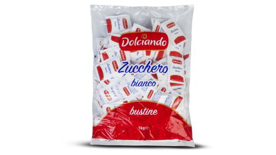 Zucchero bianco in bustine