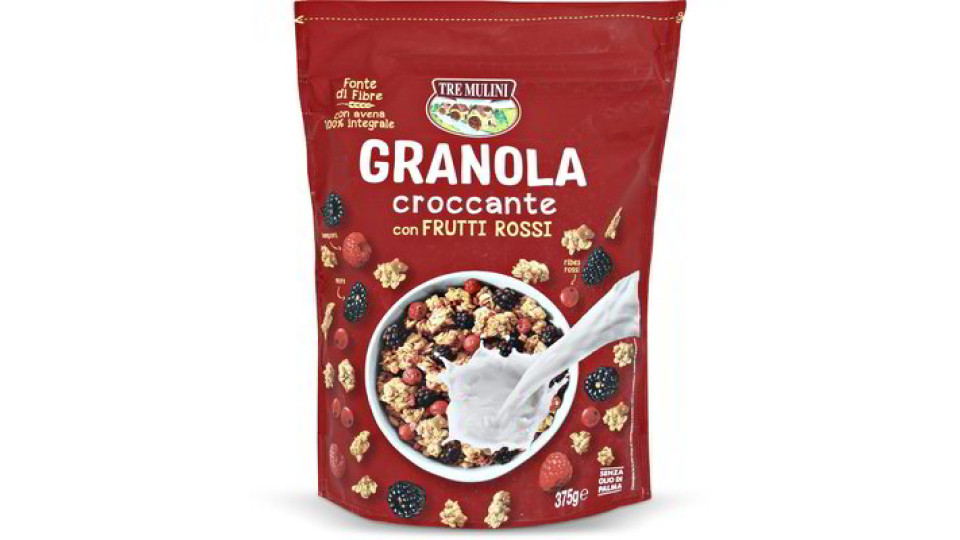 Granola croccante con frutti rossi