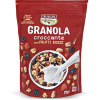Granola croccante con frutti rossi
