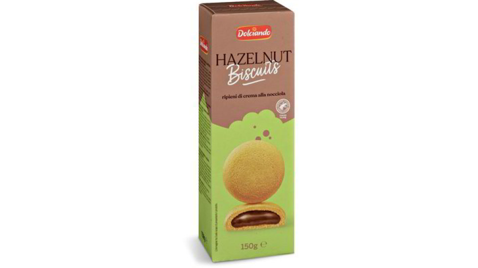 Biscotti ripieni di crema alla nocciola