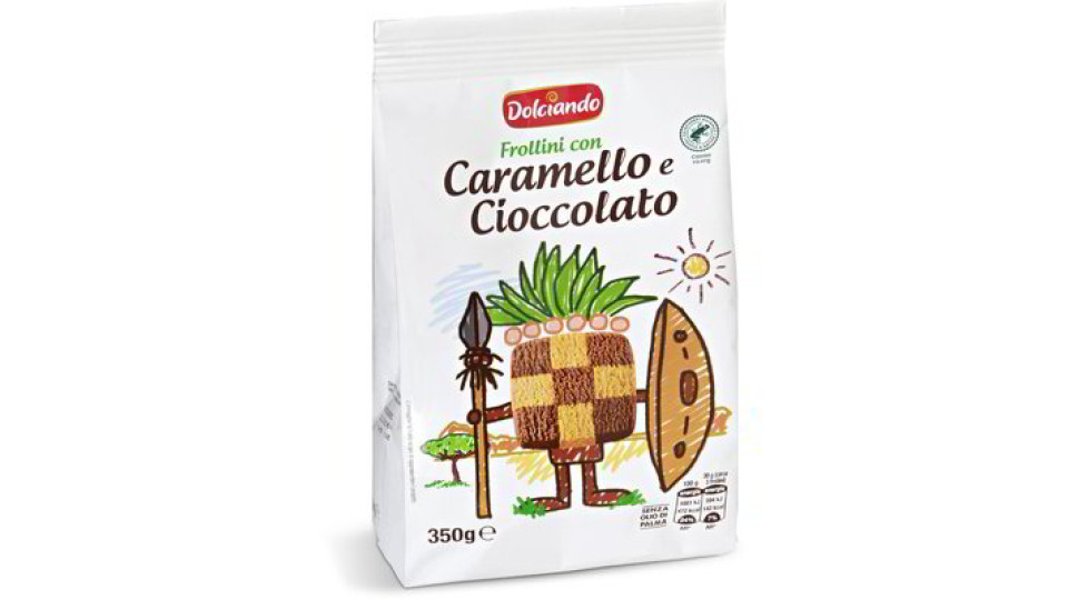 Frollini con caramello e cioccolato