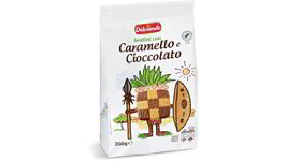 Frollini con caramello e cioccolato