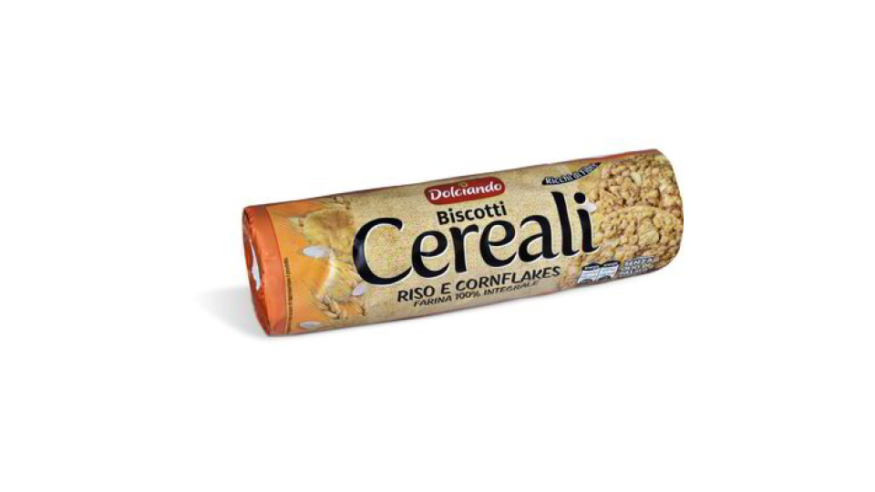 Biscotti ai cerali con riso e cornflakes