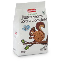 Biscotti frollini con frutta secca e gocce di cioccolato