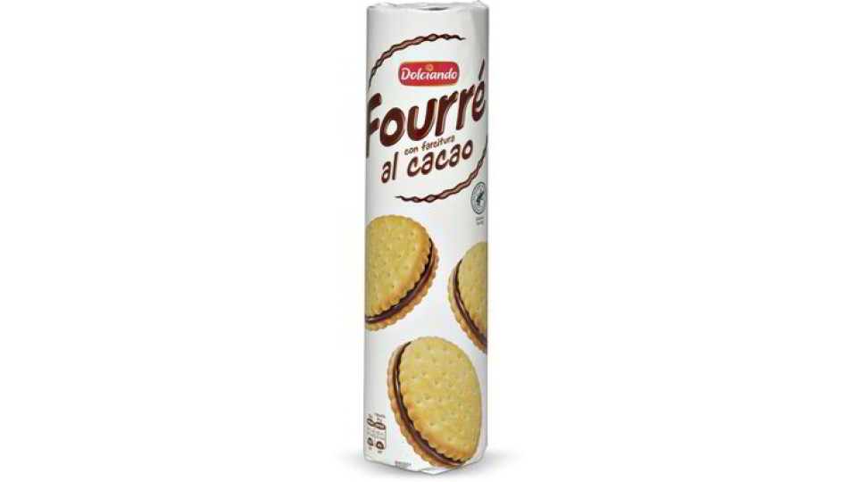 Biscotti fourrè con farcitura al cacao