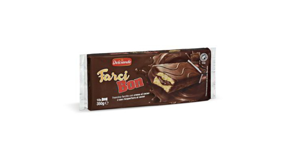 Merendina "Farcibon" con crema al cacao e ricopertura al cacao
