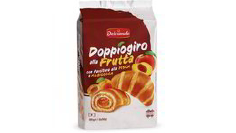 Croissant doppiogiro alla frutta con farcitura alla pesca e albicocca