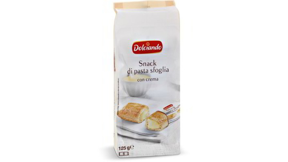 Snack di pasta sfoglia con crema