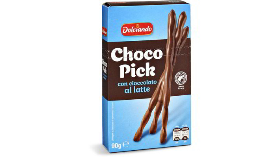 Snack bastoncini Choco Pick con cioccolato al latte