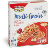 Barrette Multi Grain ai cereali e mirtilli rossi e cioccolato bianco