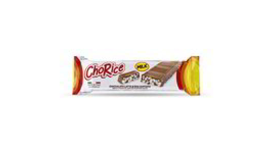 Barretta con cioccolato al latte e riso soffiato