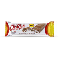 Barretta con cioccolato al latte e riso soffiato